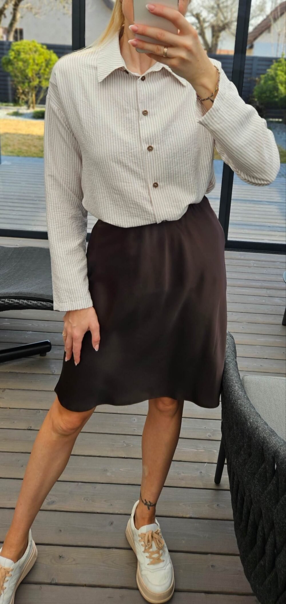 Marškiniai "Cotton" juostelėm