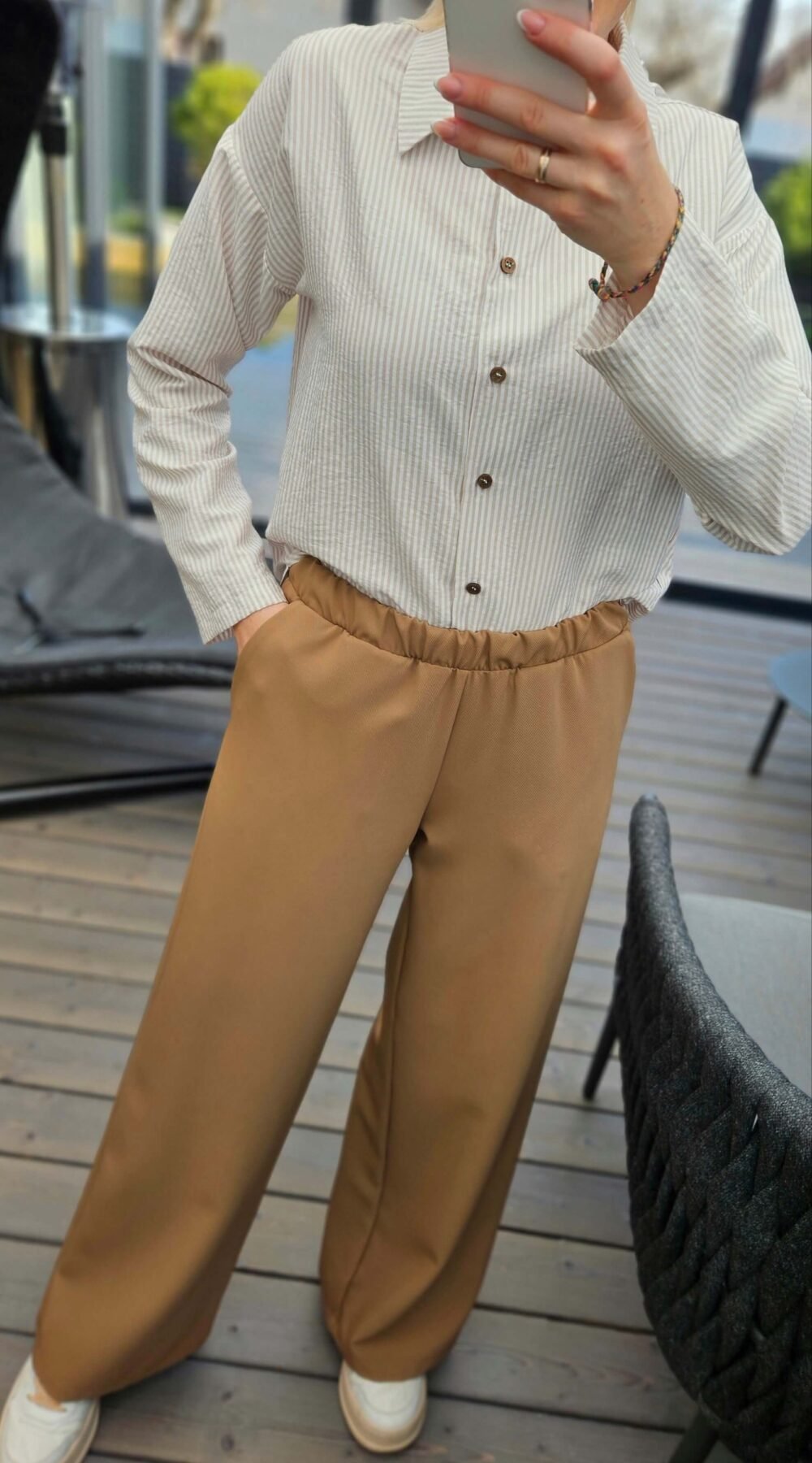 Marškiniai "Cotton" juostelėm