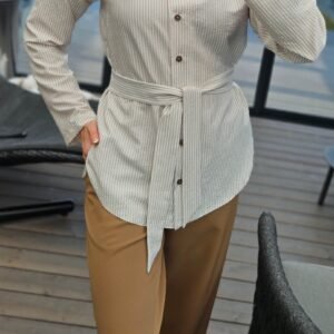 Marškiniai "Cotton" juostelėm