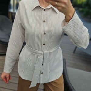 Marškiniai "Cotton" juostelėm