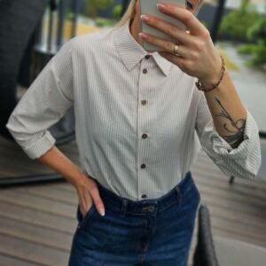 Marškiniai "Cotton" juostelėm