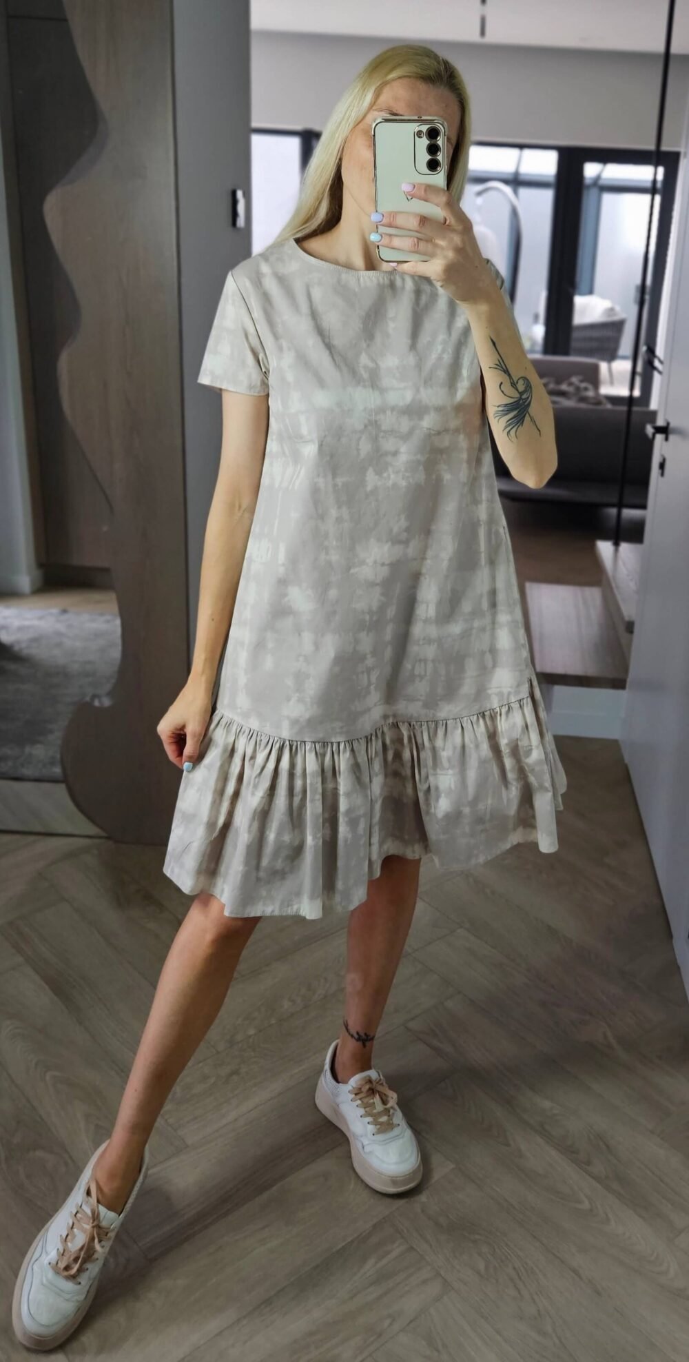 100% medvilnės suknelė šviesi