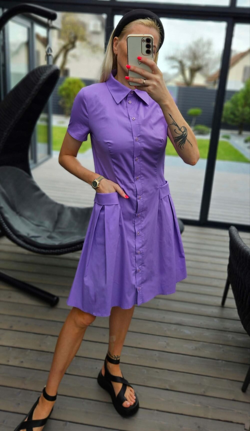 Suknelė "Bella" alyvų spalvos