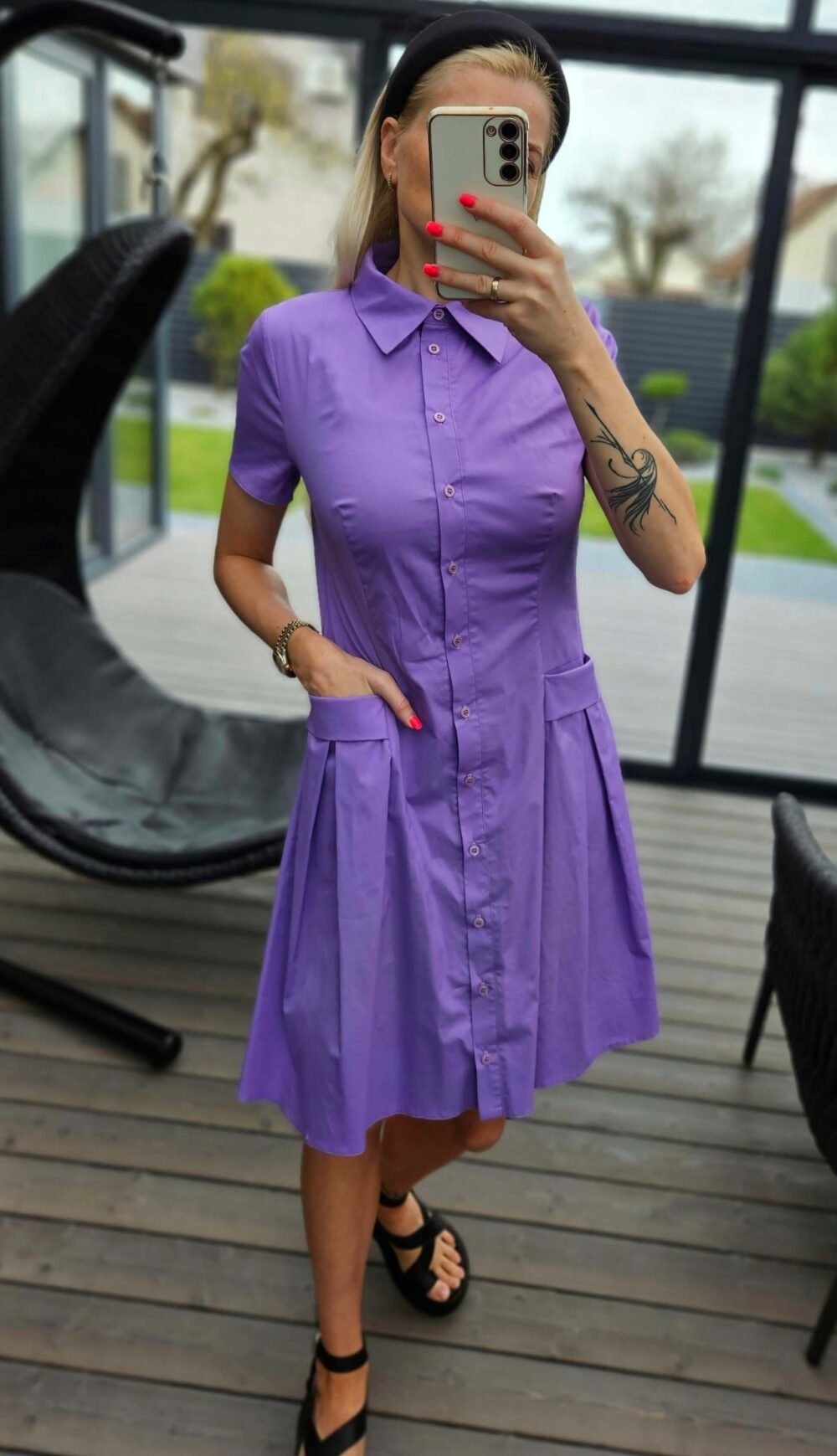 Suknelė "Bella" alyvų spalvos