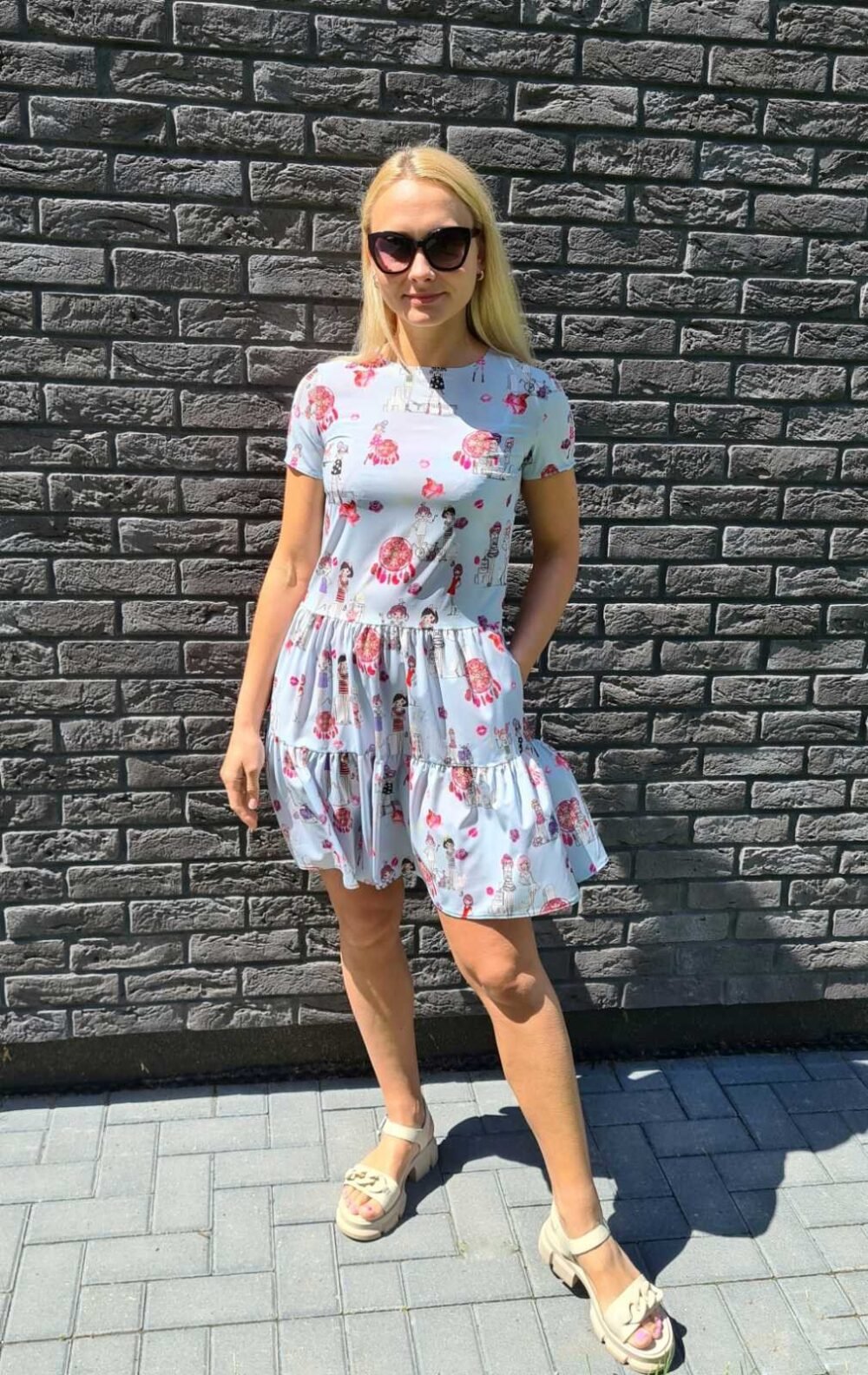 Žydra suknelė "Lėlė"