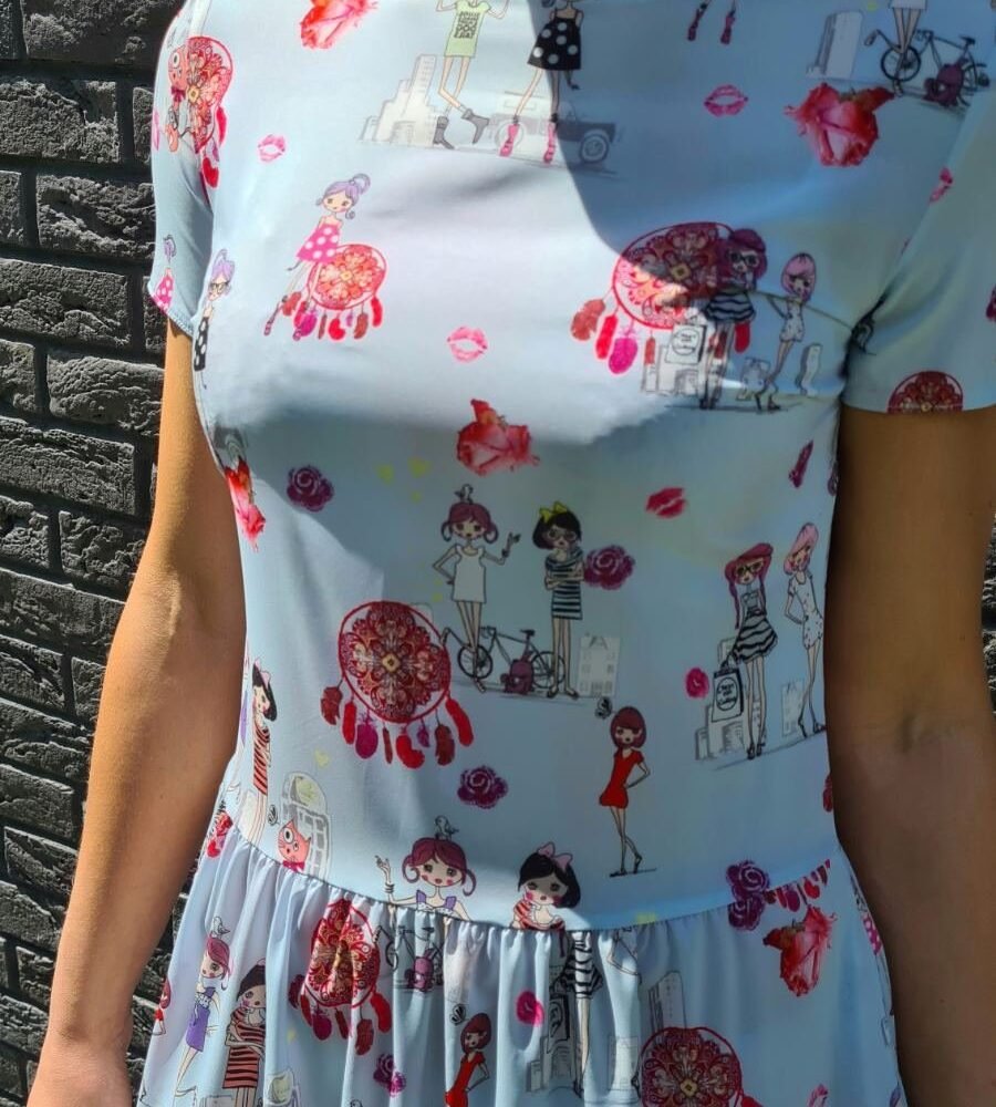 Žydra suknelė "Lėlė"