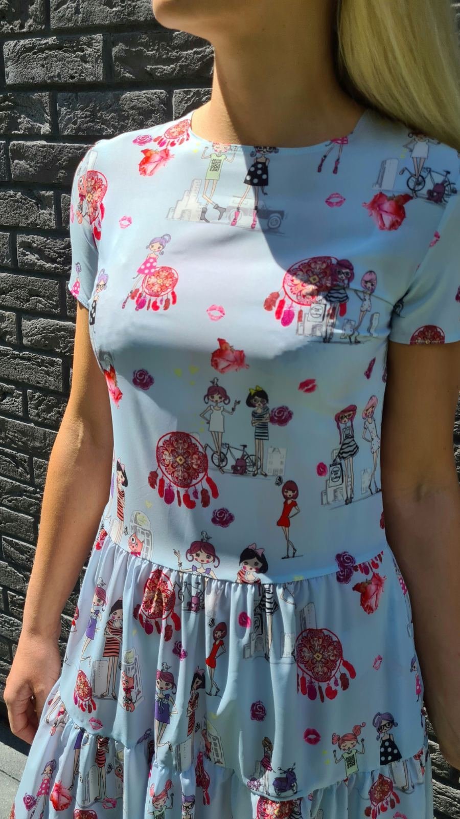 Žydra suknelė "Lėlė"