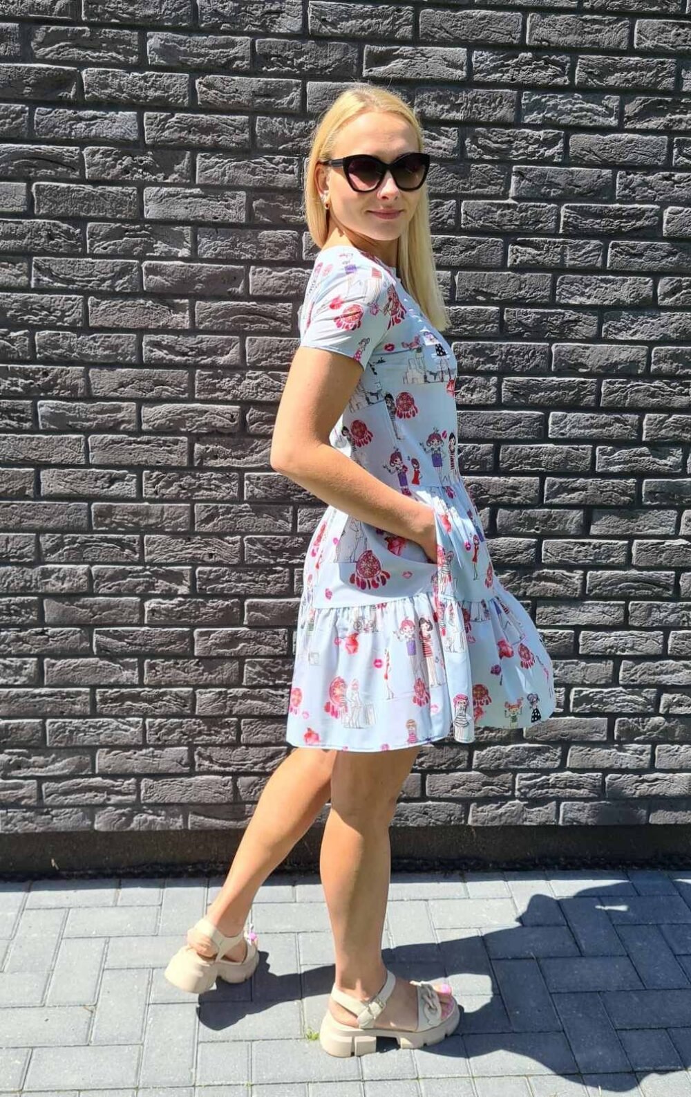 Žydra suknelė "Lėlė"