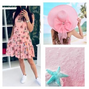 Rausva suknelė "Lėlė"