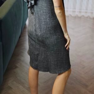 Muslino t.pilka suknelė be rankovių