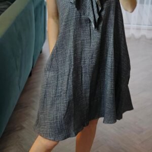 Muslino t.pilka suknelė be rankovių