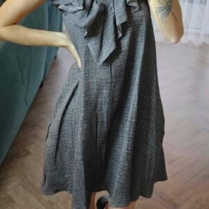 Muslino t.pilka suknelė be rankovių
