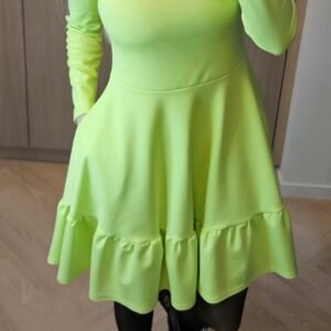 Suknelė "Fit" salotinė