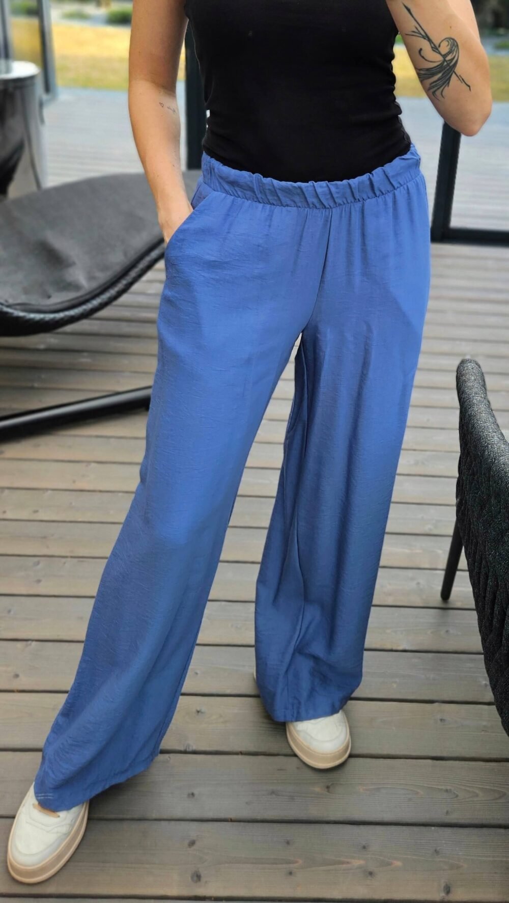 100% viskozės kelnės