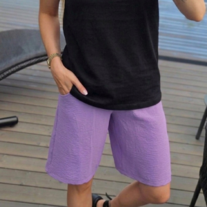 Šortai ilgesni alyvų spalvos