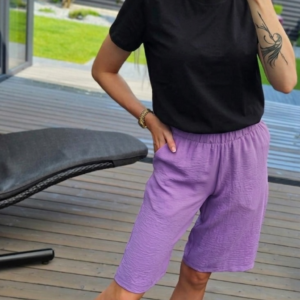 Šortai ilgesni alyvų spalvos