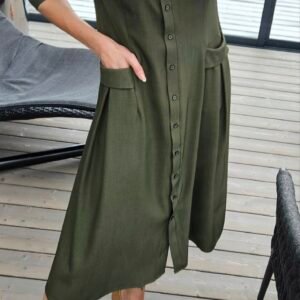 Suknelė "Bella" midi chaki