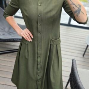 Suknelė "Bella" midi chaki