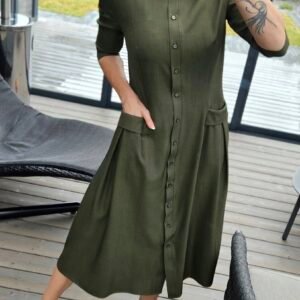 Suknelė "Bella" midi chaki