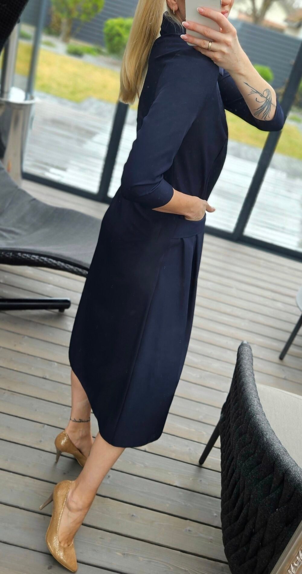 Suknelė "Bella" midi t.mėlyna