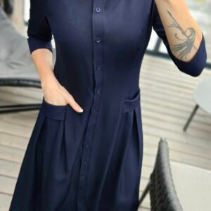 Suknelė "Bella" midi t.mėlyna