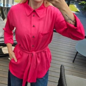 Marškiniai "Linen" rožiniai