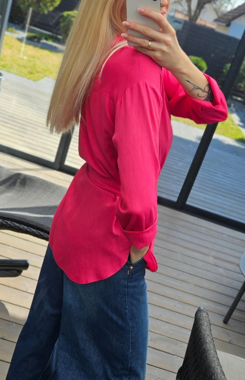 Marškiniai "Linen" rožiniai