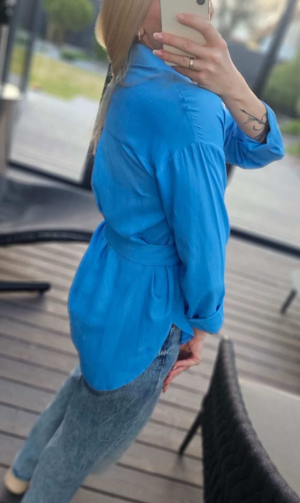 Marškiniai "Linen" žydri