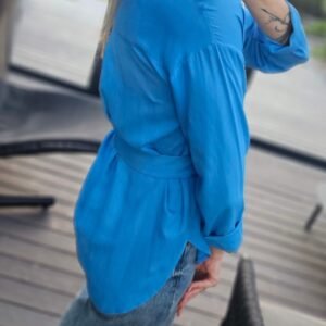 Marškiniai "Linen" žydri