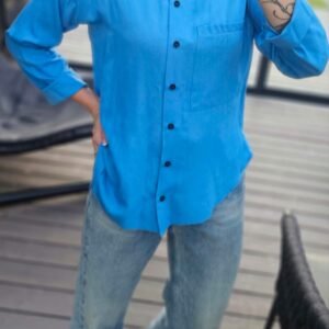 Marškiniai "Linen" žydri