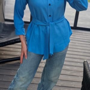 Marškiniai "Linen" žydri