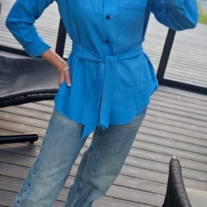 Marškiniai "Linen" žydri