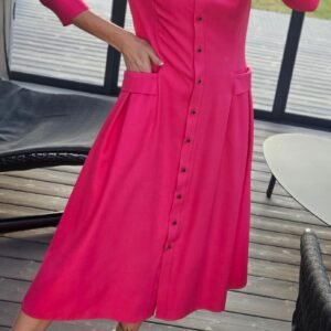 Suknelė "Bella" midi rožinė