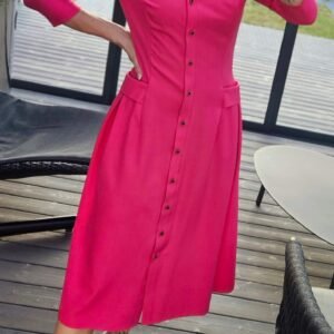 Suknelė "Bella" midi rožinė