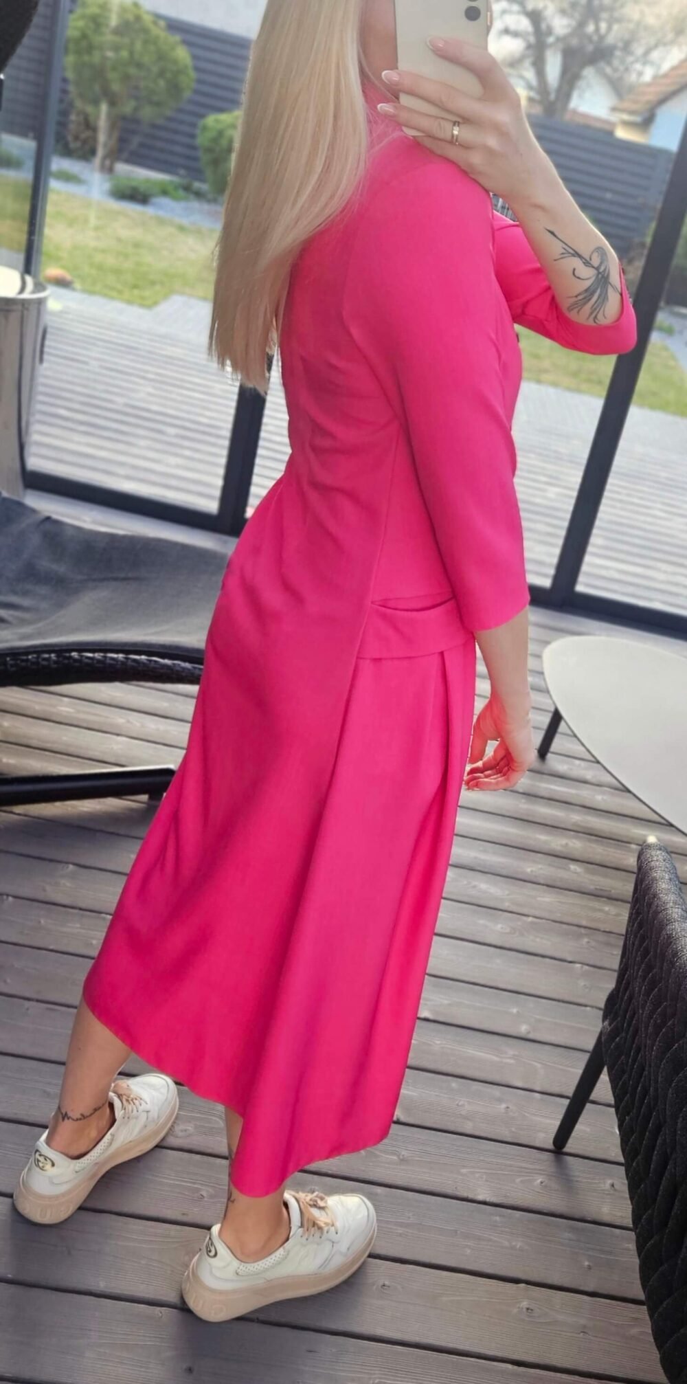 Suknelė "Bella" midi rožinė