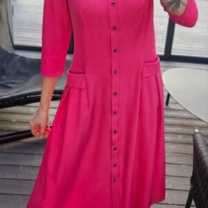 Suknelė "Bella" midi rožinė