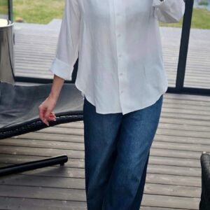 Marškiniai "Linen" balti