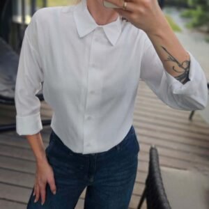 Marškiniai "Linen" balti