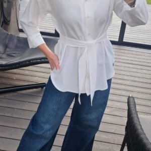 Marškiniai "Linen" balti