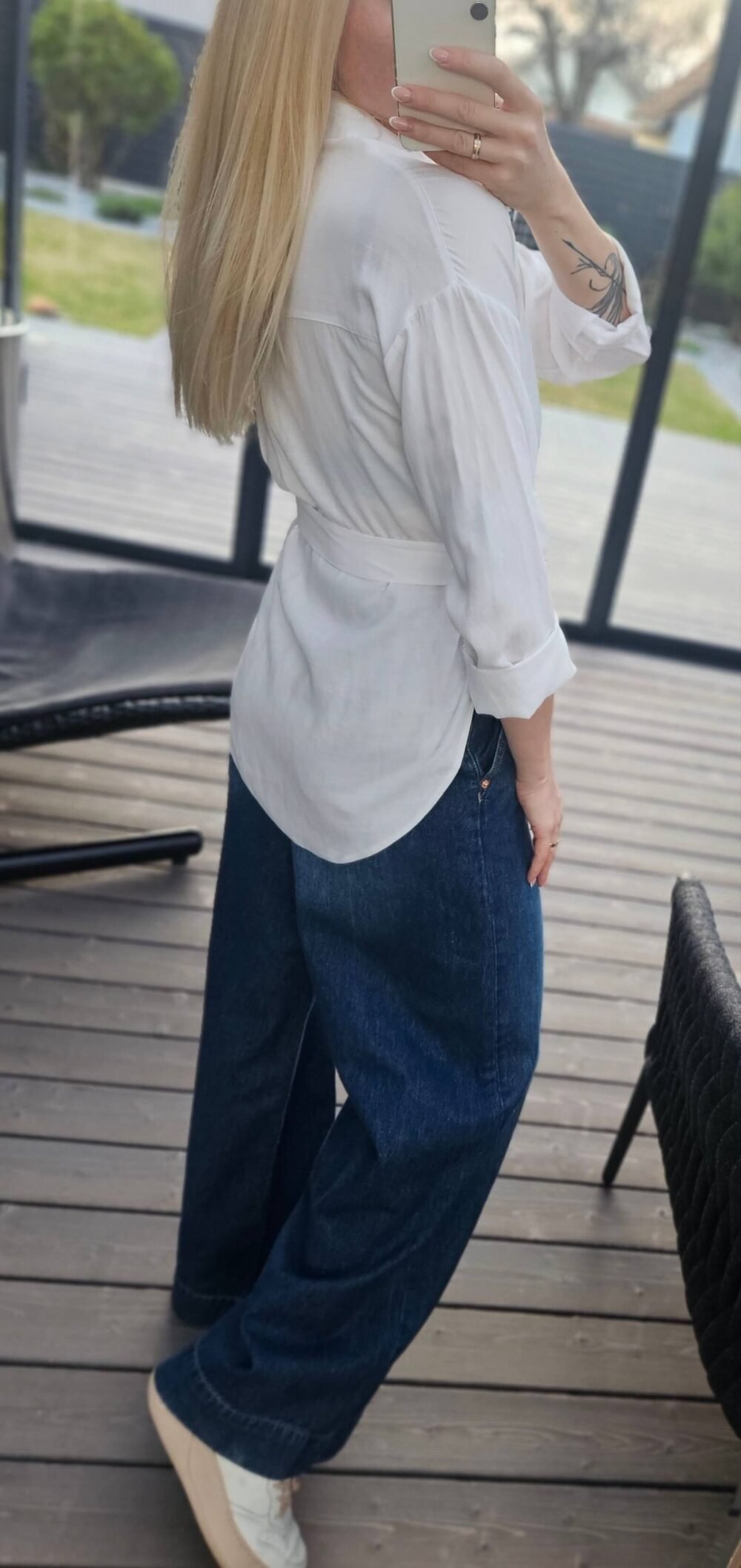 Marškiniai "Linen" balti