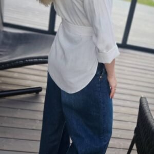 Marškiniai "Linen" balti