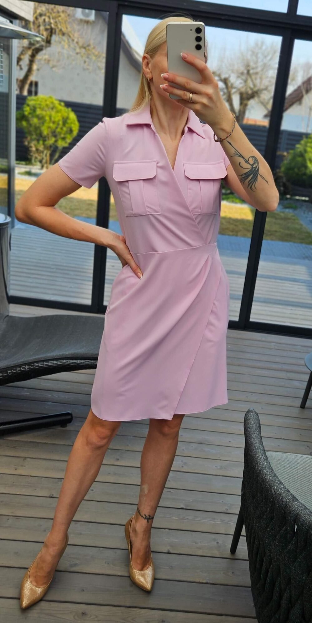 Suknelė "Meda" rausva