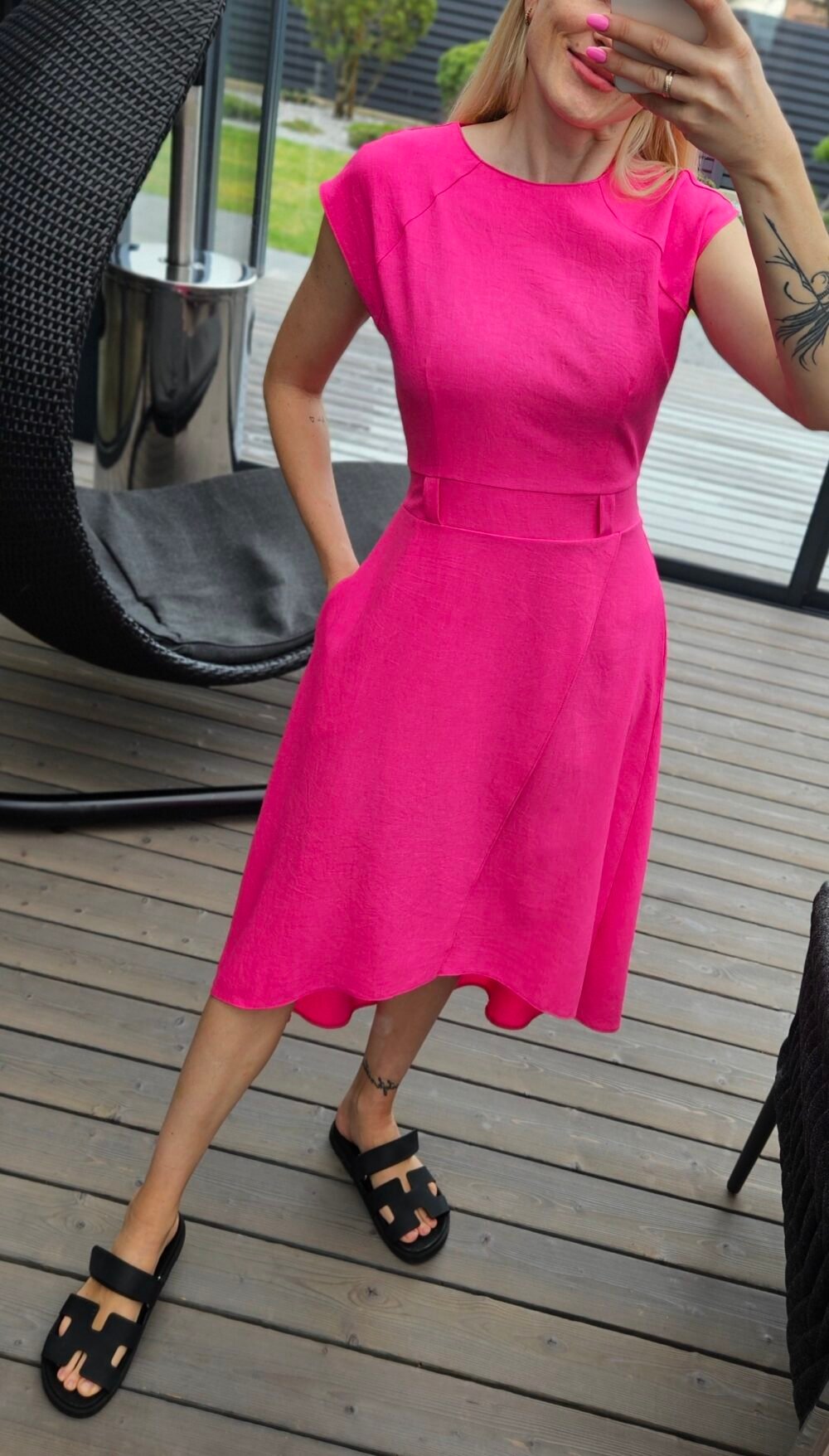 Suknelė "Liepsna" rožinė