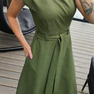 Suknelė "Liepsna" chaki