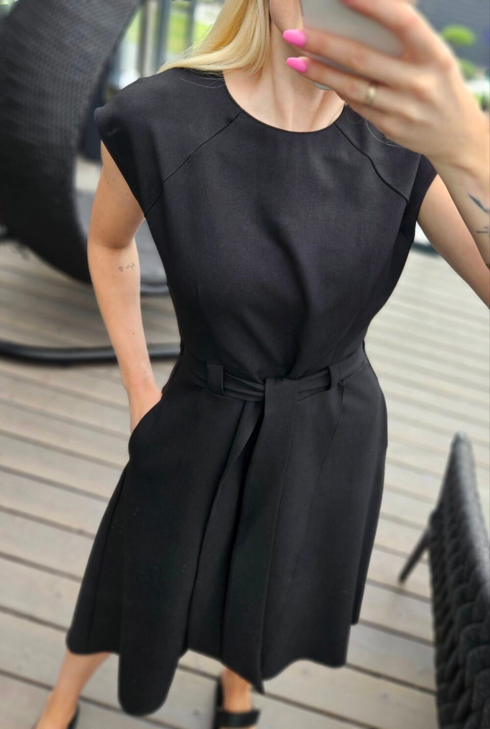 Suknelė "Liepsna" juoda