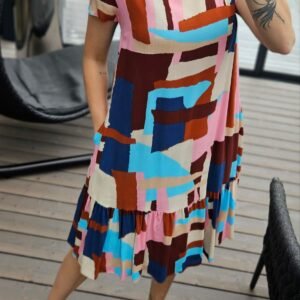 Suknelė su dirželiu "Mozaika"