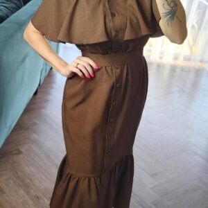 Suknelė "Banga" ruda