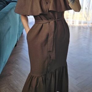 Suknelė "Banga" ruda