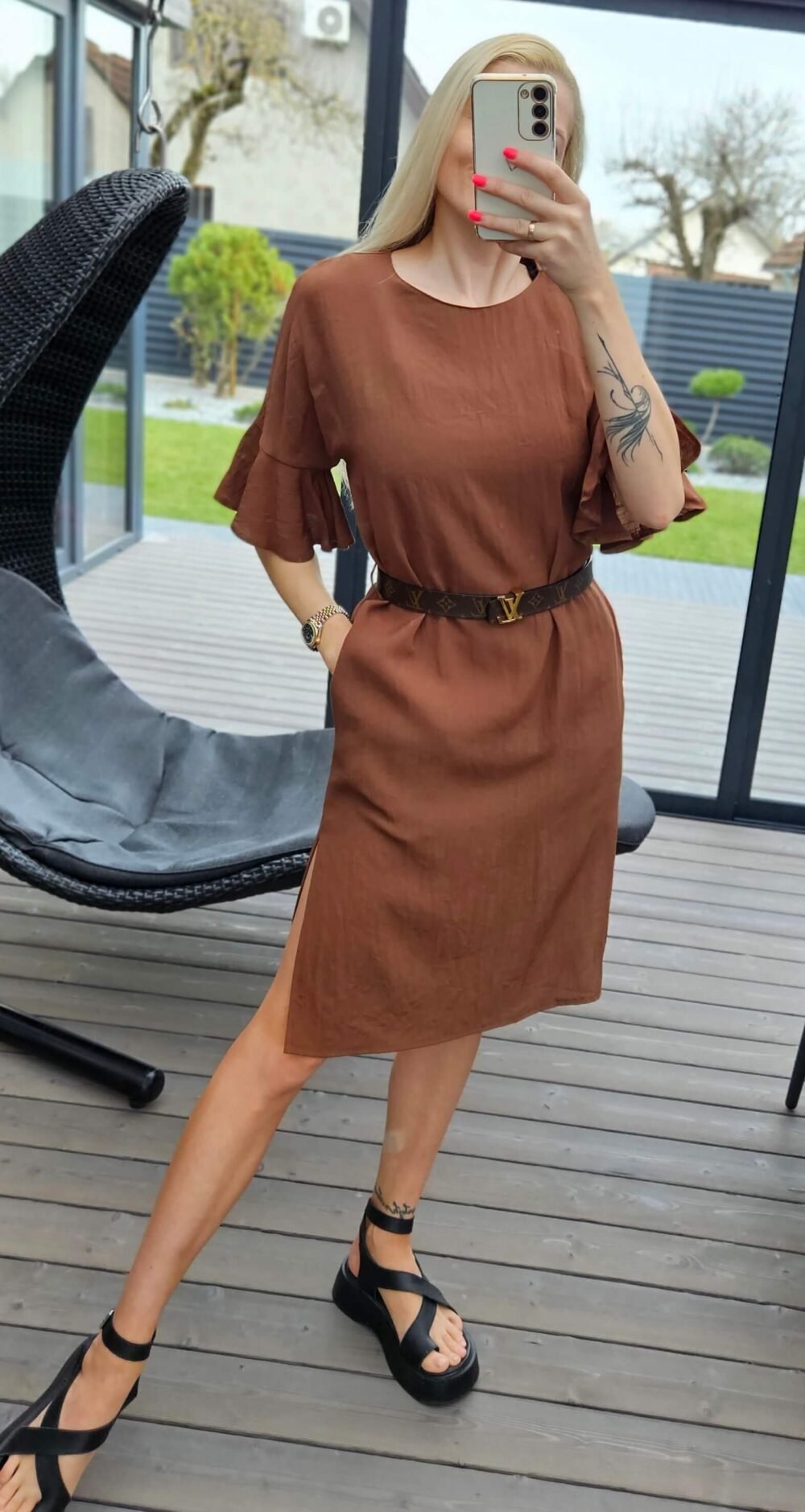 Suknelė "Rozi" ruda