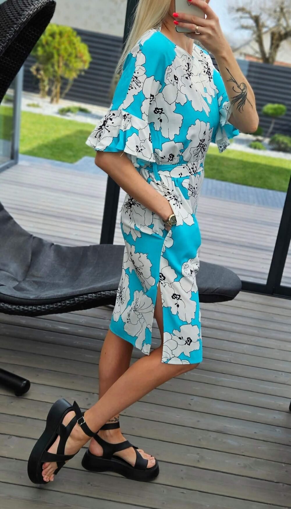 Suknelė "Rozi" su gėlėm